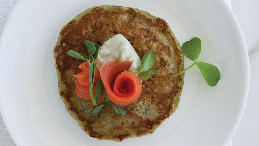 Mini Onion & Cheddar Pancakes