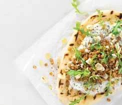 Lentil Souvlaki & Tzatziki Flatbread