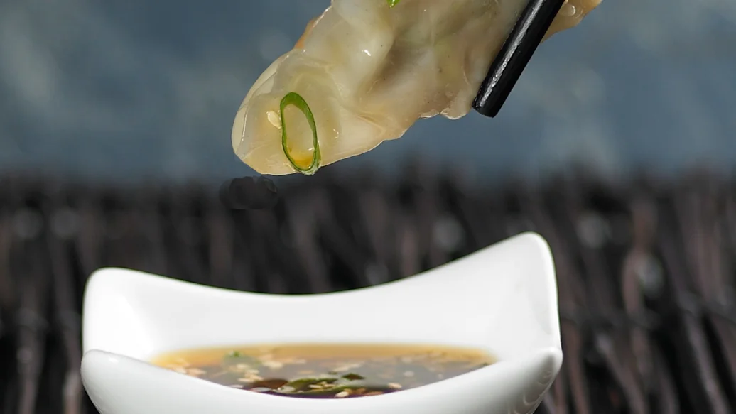 Steamed Dumplings with Asian Dipping Sauce