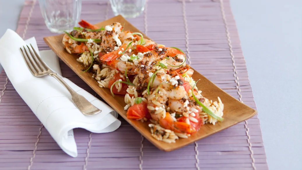 Sylvie’s Sun-dried Tomato Pesto with Shrimp and Feta