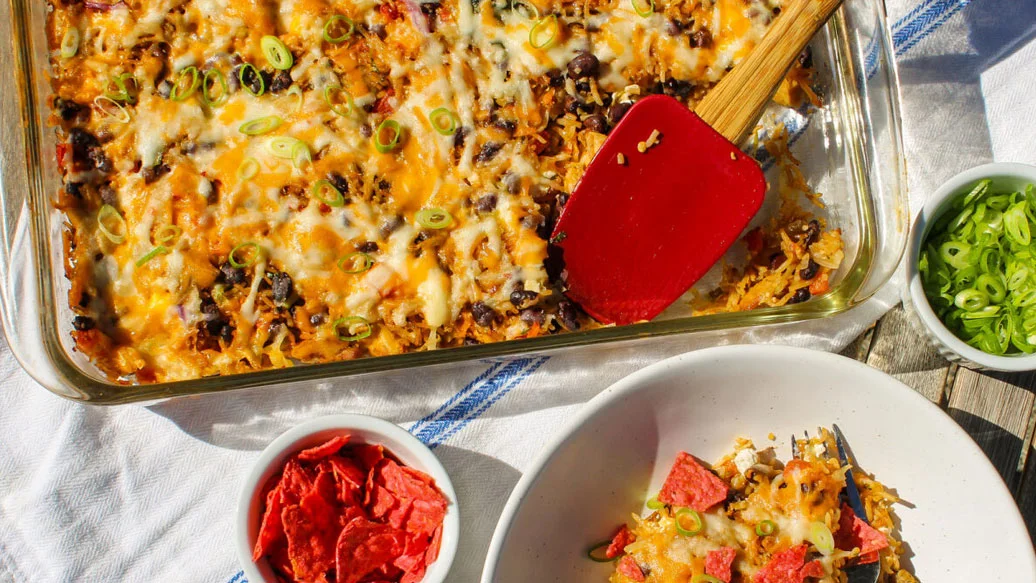 Fried Rice Burrito Casserole