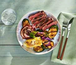 Bifteck et légumes grillés dynamo