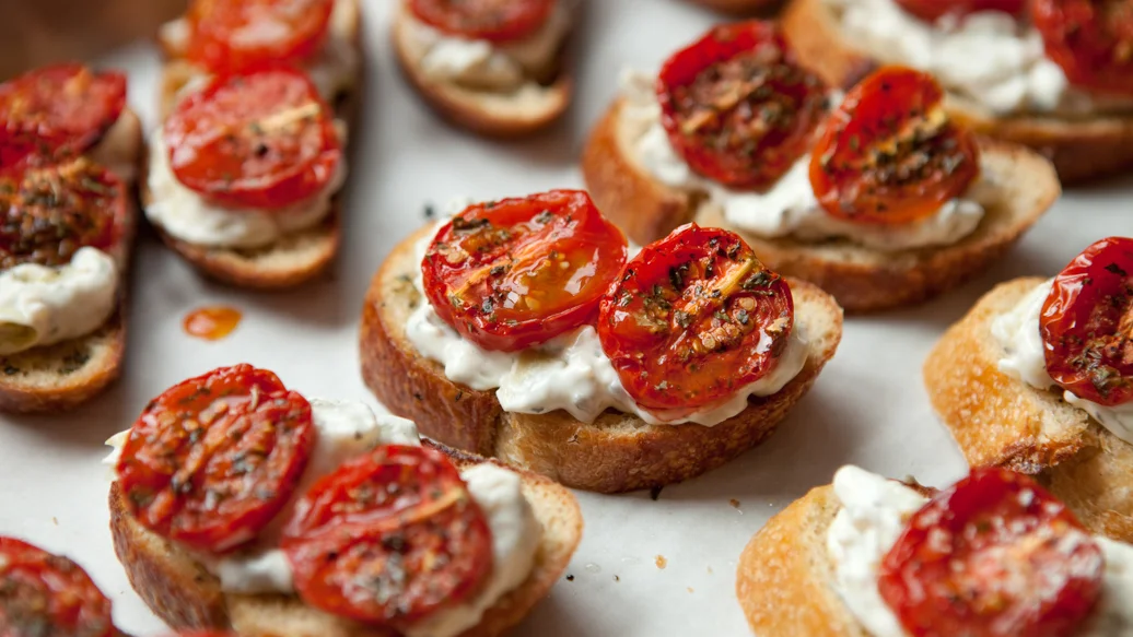 Oven-roasted Tomato Bruschetta
