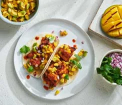 Grilled Shrimp Tacos with Corn & Mango Salsa