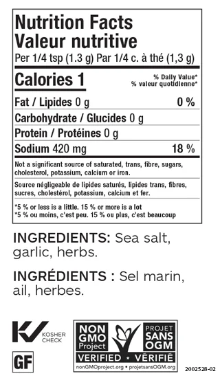 Herbed Garlic Sea Salt Blend (Refill)