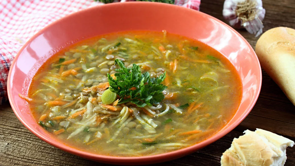 Herbed Lentil-Cabbage Soup