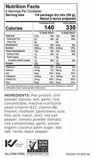 Easy Peasy Taco Mix (single) (Caldic)
