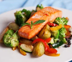 Baked Salmon and Vegetables