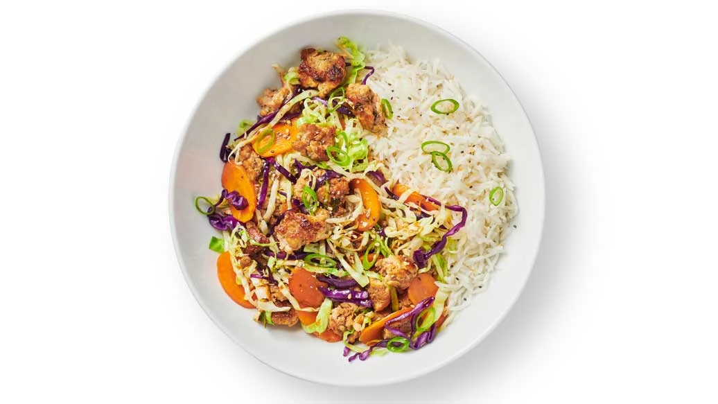 Bol de dinde et riz au gingembre