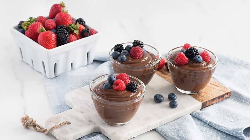 Summer Berry Chocolate Pudding