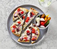Shredded Souvlaki Chicken Flatbread