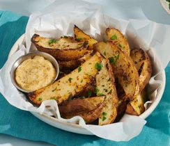 Lemon Garlic Potato Wedges 