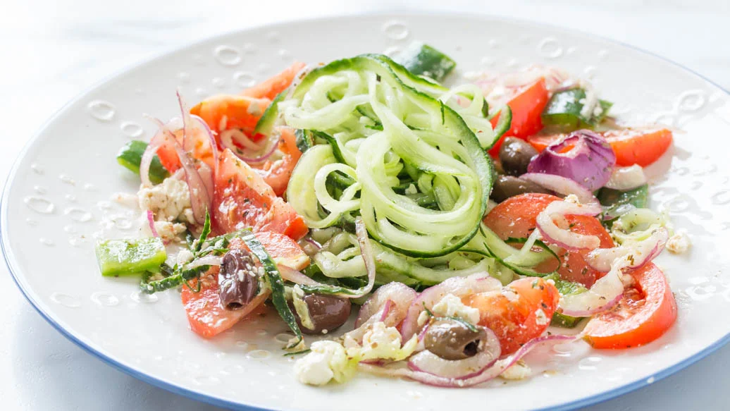 Spiral Greek Salad
