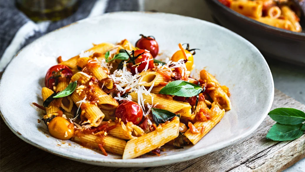 Penne à la sauce aux tomates cerise