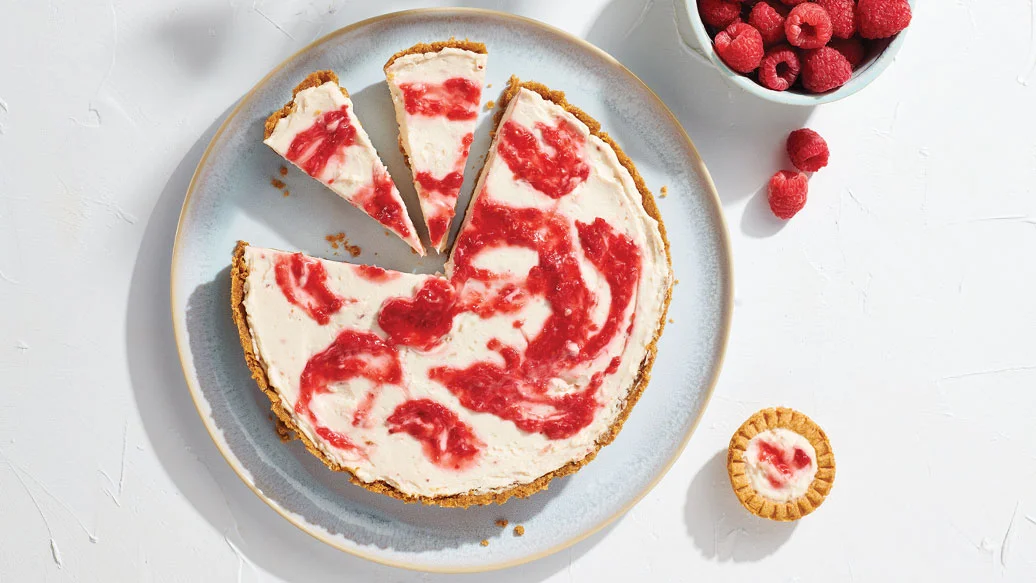 Gâteau au fromage sans cuisson tourbillon de baies