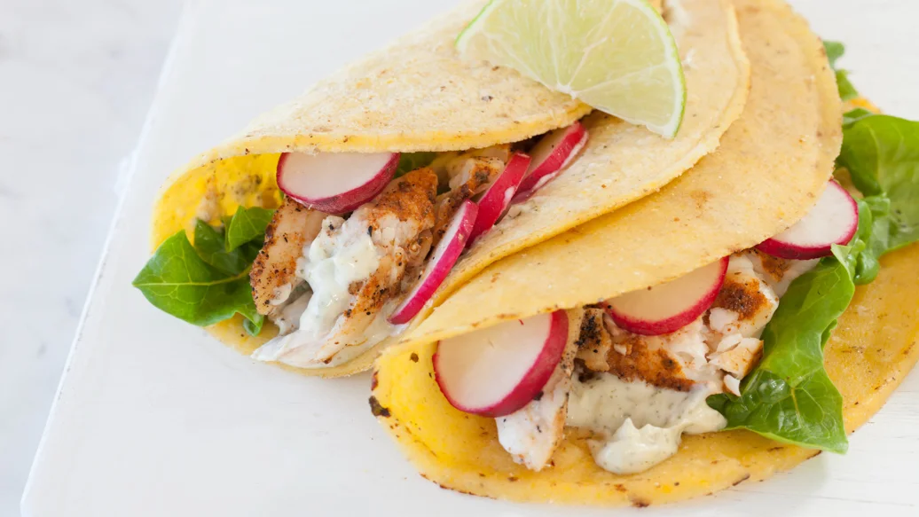 Fish Tacos with Lemon Dilly