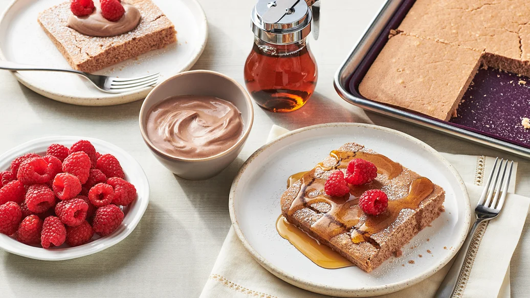Chocolate Truffle Sheet Pan Pancakes