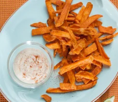 Hot & Spicy Baked Yam Fries