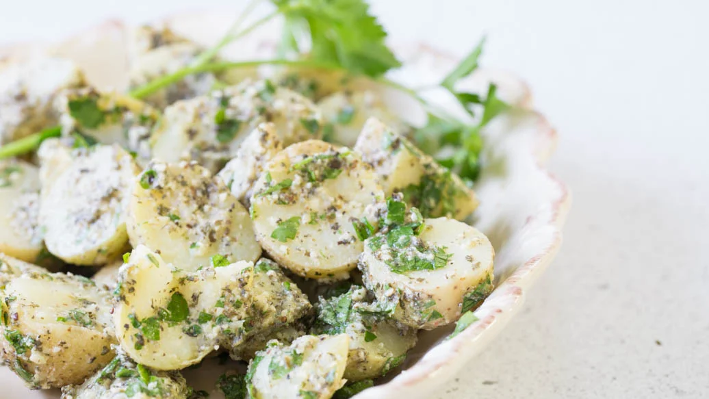 Warm Potato Salad with Pesto
