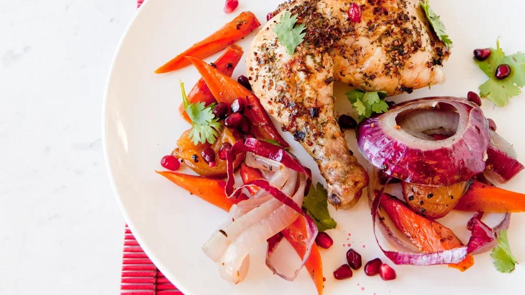 Roast Chicken with Pomegranate