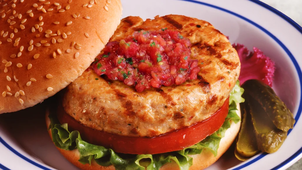 Tex-Mex Salmon Burgers with Salsa
