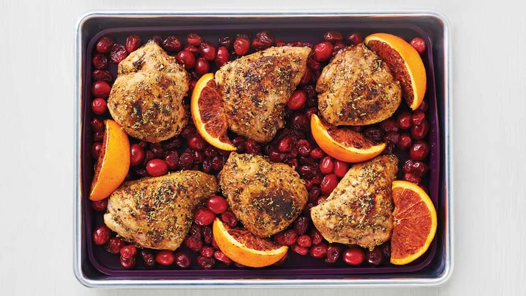 Sheet Pan Rosemary Garlic Cranberry Chicken