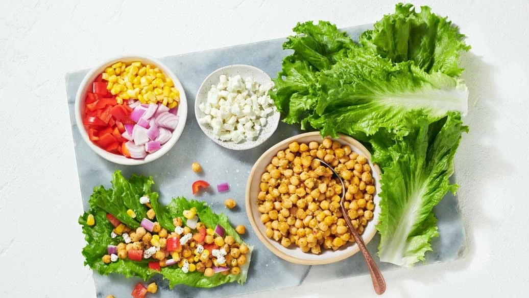 Summer Chickpea Lettuce Wraps