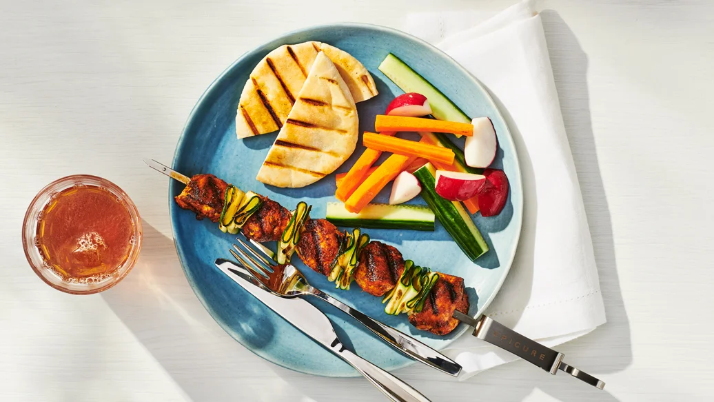 Grilled Chicken & Zucchini Skewers