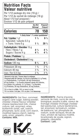 Cheddar & Jalapeno Cornbread Mix (single)