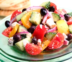 Greek Salad with a Hint of Mint