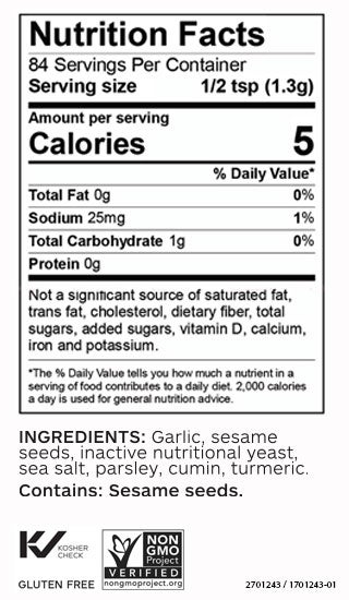 Creamy Garlic Hummus Dip Mix