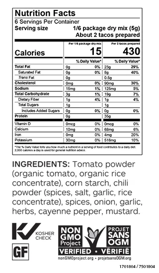 Taco Seasoning (Sachet)