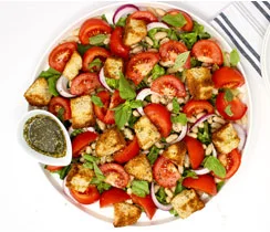 Chopped Tomato Salad with Croutons