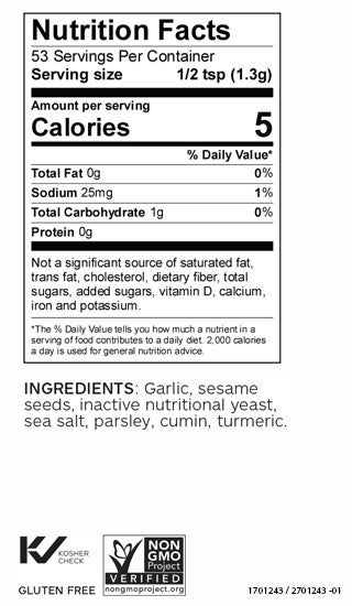 Creamy Garlic Hummus Dip Mix
