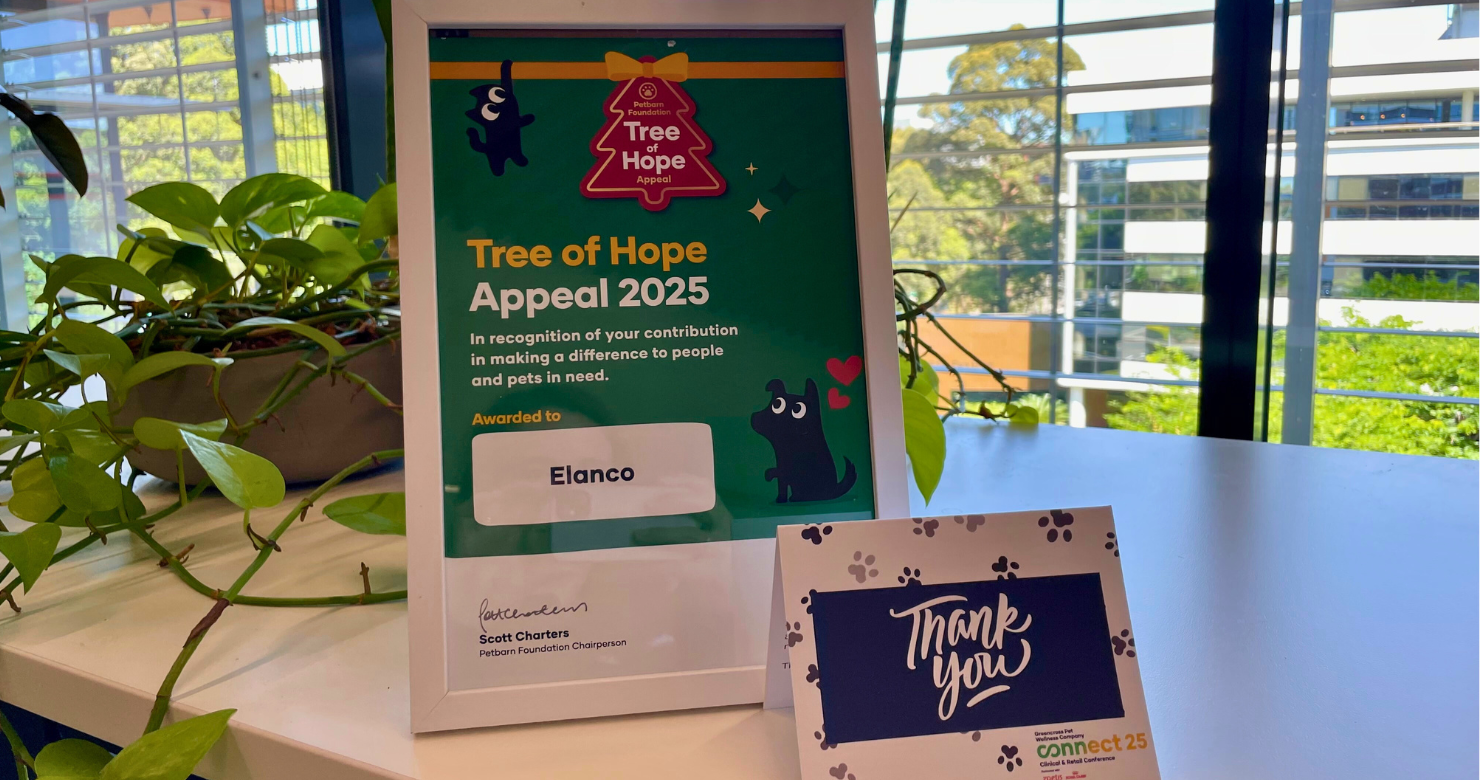 Petbarn Tree of Hope Appeal 2025 Certificate for Elanco Australia