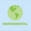Нарисованное изображение земного шара, надпись «Окружающая среда» ниже