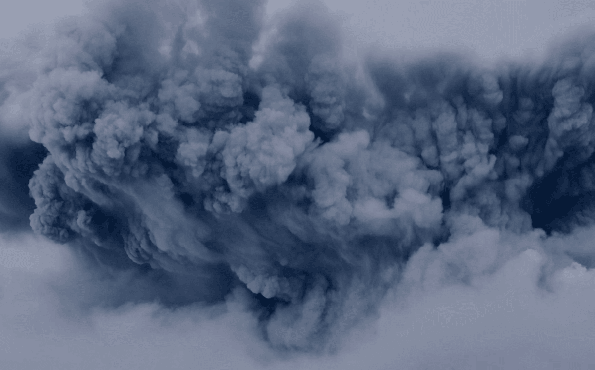 A cloud of dark gray gas