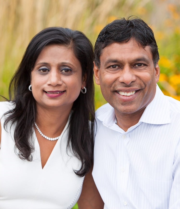 Philanthropists Anu and Naveen Jain