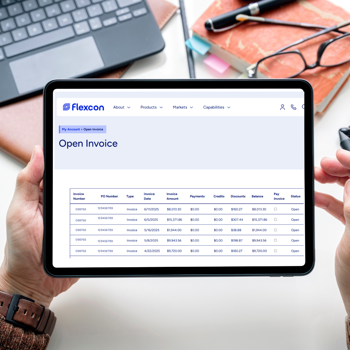 Flexcon invoicing