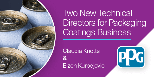 PPG Names Two New Technical Directors for Packaging Coatings Business