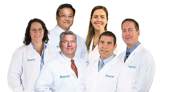 Baptist MEdical Group General Surgery physicians. three men and 2 women