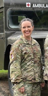 Laurel Neff in U.S. Army just before retiring