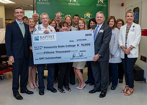 BHC check presentation to Pensacola State College