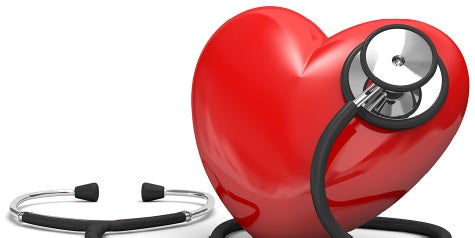 heart with stethoscope