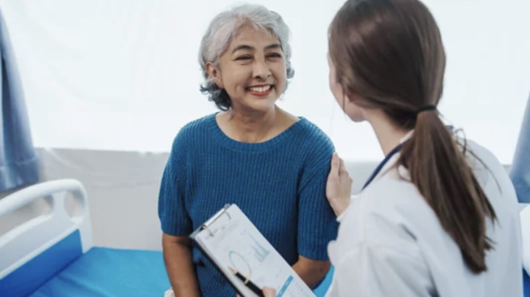 Doctor with patient