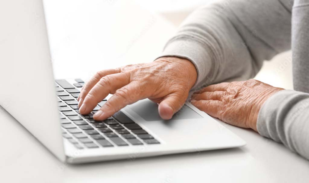 using laptop