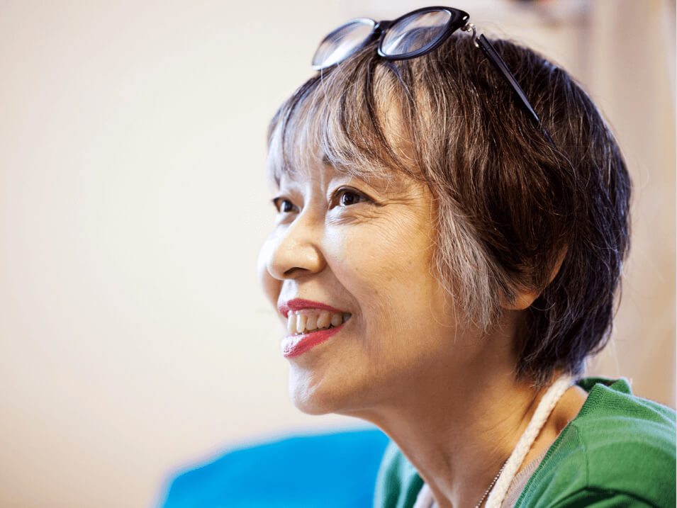 woman smiling