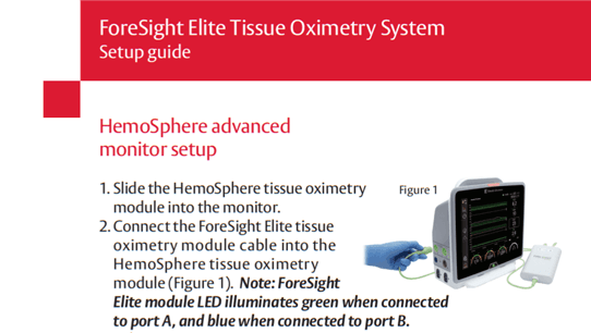 ForeSight tissue oximetry setup guide