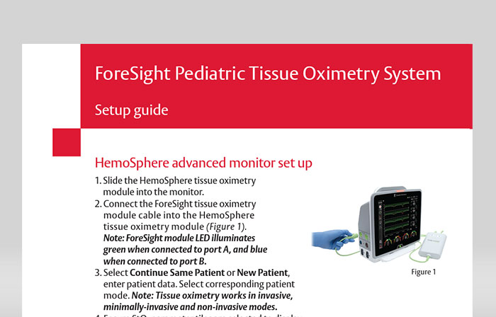 ForeSight tissue oximetry setup guide - PDF - Image