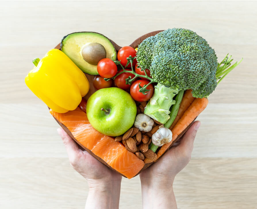 fruits in heart shape